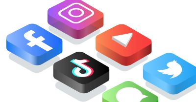 social media building blocks, social media icons